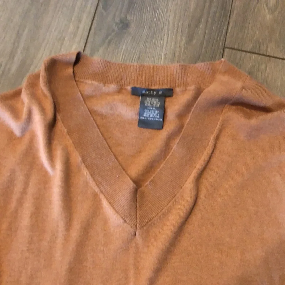 WOMENS brown sweater v neck size xl - Picture 2 of 4